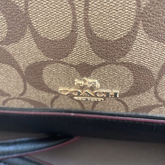 COACH Signature Sierra Satchel Bag Handbag with Exotic Mixed Trim - Picture 4 of 7